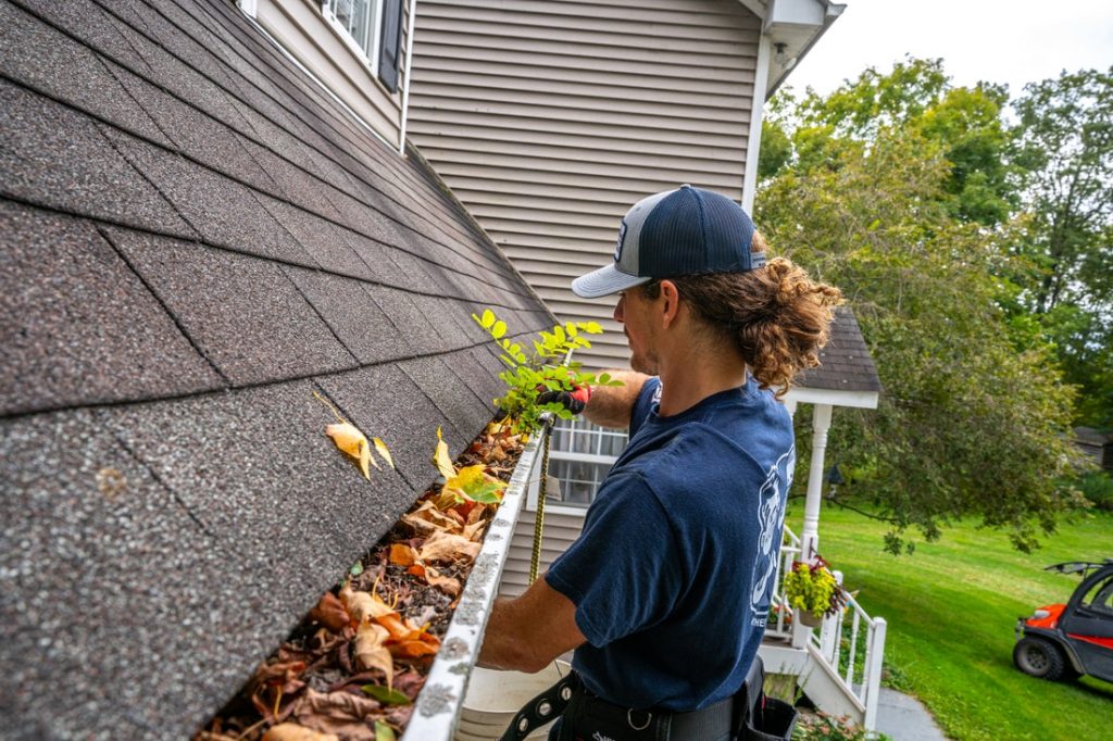 gutter services on a home